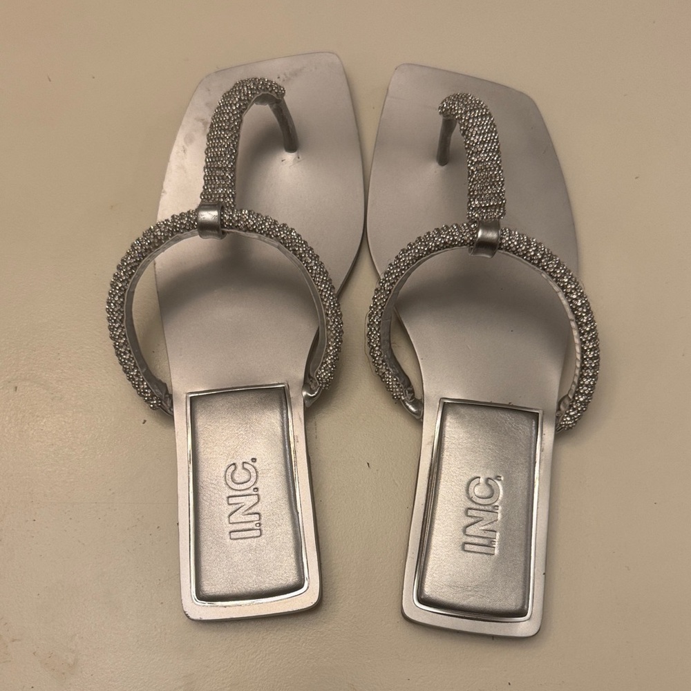 INC International Concepts Women's Metallic Sandals